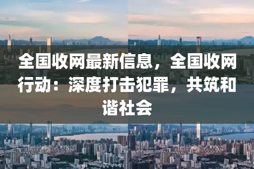 全國收網最新信息，全國收網行動：深度打擊犯罪，共筑和諧社會