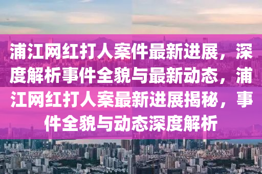 浦江網(wǎng)紅打人案件最新進(jìn)展，深度解析事件全貌與最新動(dòng)態(tài)，浦江網(wǎng)紅打人案最新進(jìn)展揭秘，事件全貌與動(dòng)態(tài)深度解析