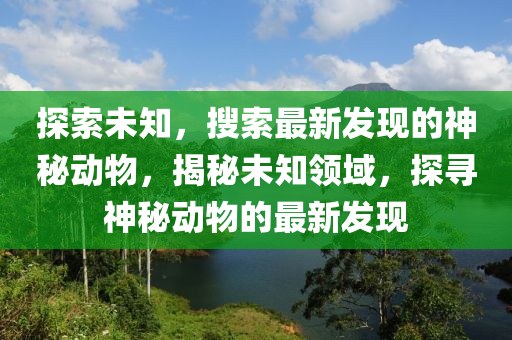 探索未知，搜索最新發(fā)現(xiàn)的神秘動物，揭秘未知領(lǐng)域，探尋神秘動物的最新發(fā)現(xiàn)
