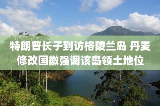 特朗普長(zhǎng)子到訪格陵蘭島 丹麥修改國(guó)徽強(qiáng)調(diào)該島領(lǐng)土地位