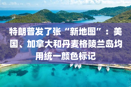 特朗普發(fā)了張“新地圖”：美國、加拿大和丹麥格陵蘭島均用統(tǒng)一顏色標(biāo)記
