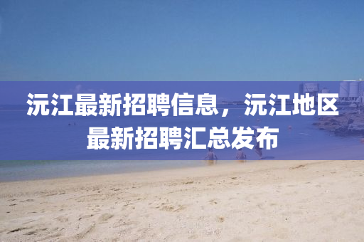 沅江最新招聘信息，沅江地區(qū)最新招聘匯總發(fā)布