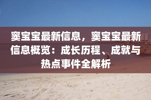 竇寶寶最新信息，竇寶寶最新信息概覽：成長歷程、成就與熱點事件全解析