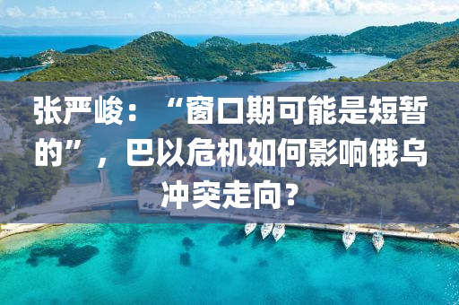 張嚴(yán)峻：“窗口期可能是短暫的”，巴以危機(jī)如何影響俄烏沖突走向？