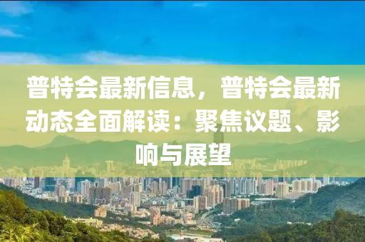 普特會最新信息，普特會最新動態(tài)全面解讀：聚焦議題、影響與展望