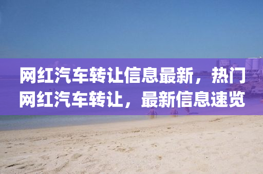 網(wǎng)紅汽車轉(zhuǎn)讓信息最新，熱門網(wǎng)紅汽車轉(zhuǎn)讓，最新信息速覽