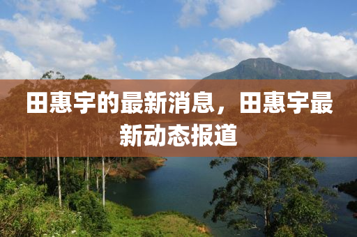 田惠宇的最新消息，田惠宇最新動(dòng)態(tài)報(bào)道