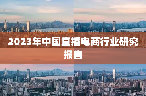 2023年中國(guó)直播電商行業(yè)研究報(bào)告