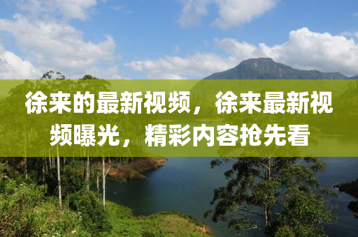 徐來的最新視頻，徐來最新視頻曝光，精彩內(nèi)容搶先看