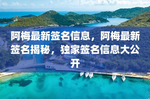 阿梅最新簽名信息，阿梅最新簽名揭秘，獨(dú)家簽名信息大公開