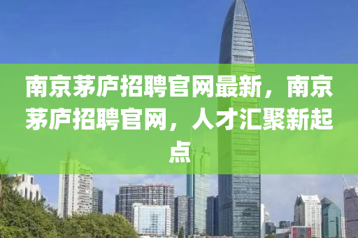 南京茅廬招聘官網(wǎng)最新，南京茅廬招聘官網(wǎng)，人才匯聚新起點