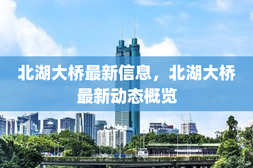 北湖大橋最新信息，北湖大橋最新動(dòng)態(tài)概覽