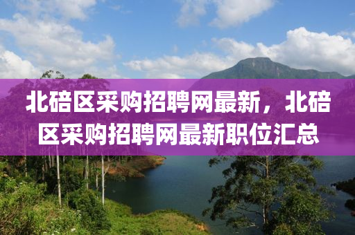 北碚區(qū)采購(gòu)招聘網(wǎng)最新，北碚區(qū)采購(gòu)招聘網(wǎng)最新職位匯總