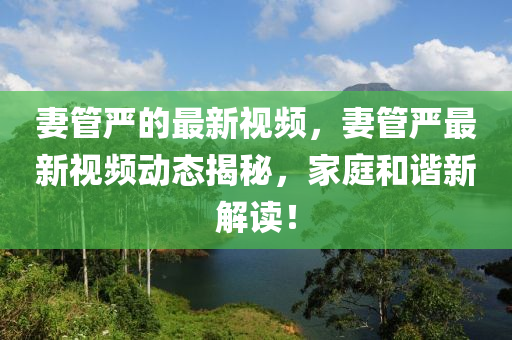 妻管嚴(yán)的最新視頻，妻管嚴(yán)最新視頻動(dòng)態(tài)揭秘，家庭和諧新解讀！