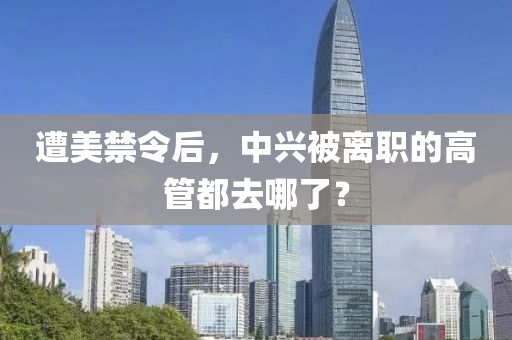 遭美禁令后，中興被離職的高管都去哪了？