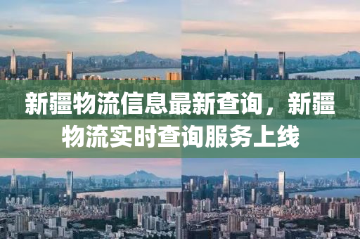 新疆物流信息最新查詢，新疆物流實(shí)時(shí)查詢服務(wù)上線