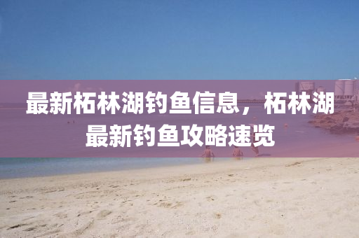 最新柘林湖釣魚(yú)信息，柘林湖最新釣魚(yú)攻略速覽