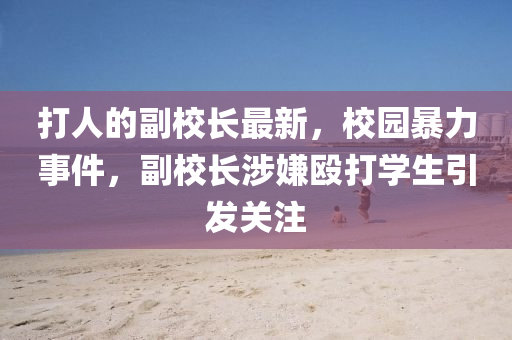 打人的副校長最新，校園暴力事件，副校長涉嫌毆打學生引發(fā)關注