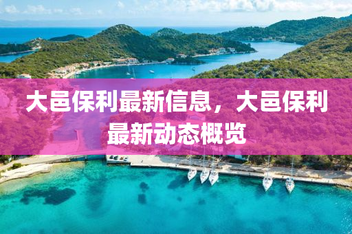 大邑保利最新信息，大邑保利最新動(dòng)態(tài)概覽