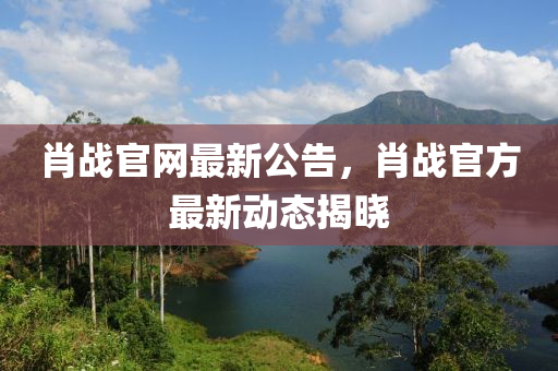 肖戰(zhàn)官網(wǎng)最新公告，肖戰(zhàn)官方最新動(dòng)態(tài)揭曉