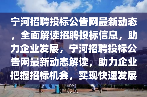 寧河招聘投標(biāo)公告網(wǎng)最新動態(tài)，全面解讀招聘投標(biāo)信息，助力企業(yè)發(fā)展，寧河招聘投標(biāo)公告網(wǎng)最新動態(tài)解讀，助力企業(yè)把握招標(biāo)機(jī)會，實(shí)現(xiàn)快速發(fā)展