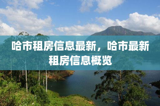 哈市租房信息最新，哈市最新租房信息概覽