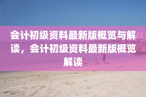 會(huì)計(jì)初級(jí)資料最新版概覽與解讀，會(huì)計(jì)初級(jí)資料最新版概覽解讀
