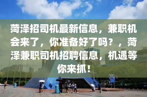 菏澤招司機(jī)最新信息，兼職機(jī)會來了，你準(zhǔn)備好了嗎？，菏澤兼職司機(jī)招聘信息，機(jī)遇等你來抓！