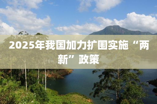 2025年我國加力擴(kuò)圍實(shí)施“兩新”政策