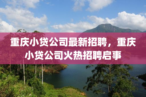 重慶小貸公司最新招聘，重慶小貸公司火熱招聘啟事
