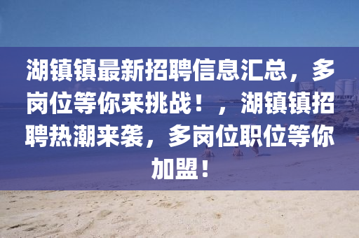 湖鎮(zhèn)鎮(zhèn)最新招聘信息匯總，多崗位等你來挑戰(zhàn)！，湖鎮(zhèn)鎮(zhèn)招聘熱潮來襲，多崗位職位等你加盟！