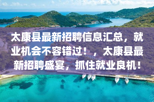 太康縣最新招聘信息匯總，就業(yè)機會不容錯過！，太康縣最新招聘盛宴，抓住就業(yè)良機！